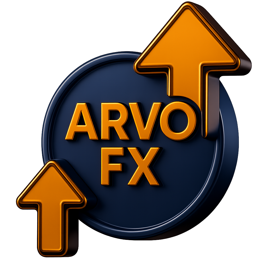 Arvo Fx trading platform displayed on a mobile device