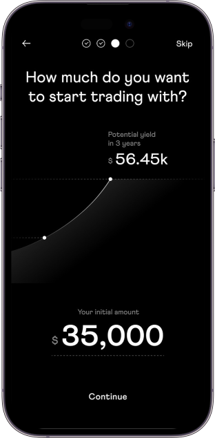 Arvo Fx mobile app interface